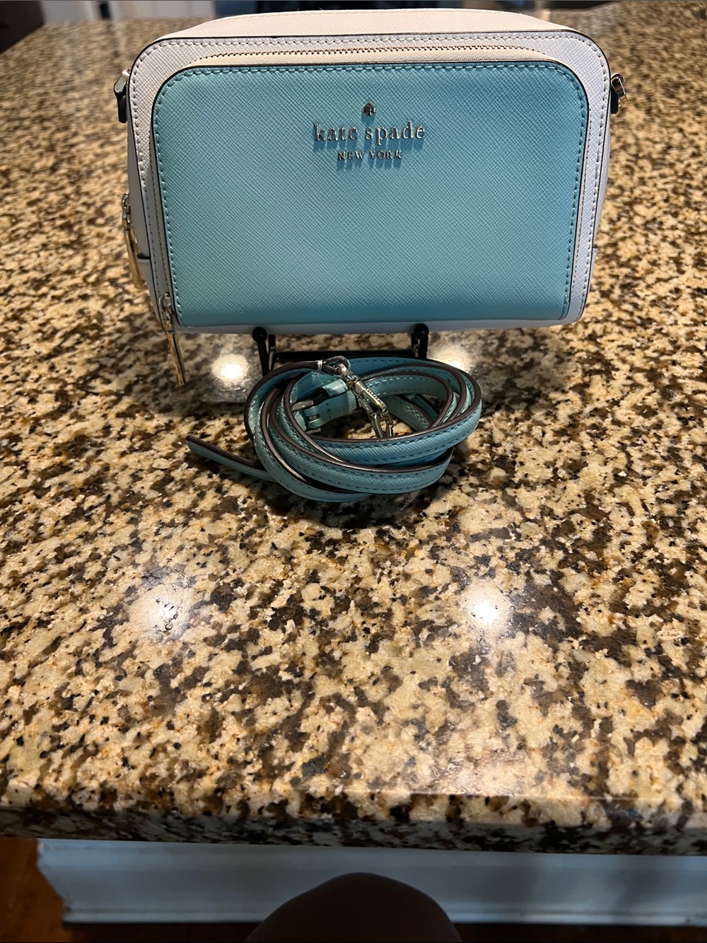 kate spade Two-Tone Mint and White Crossbody Bag No Call outs